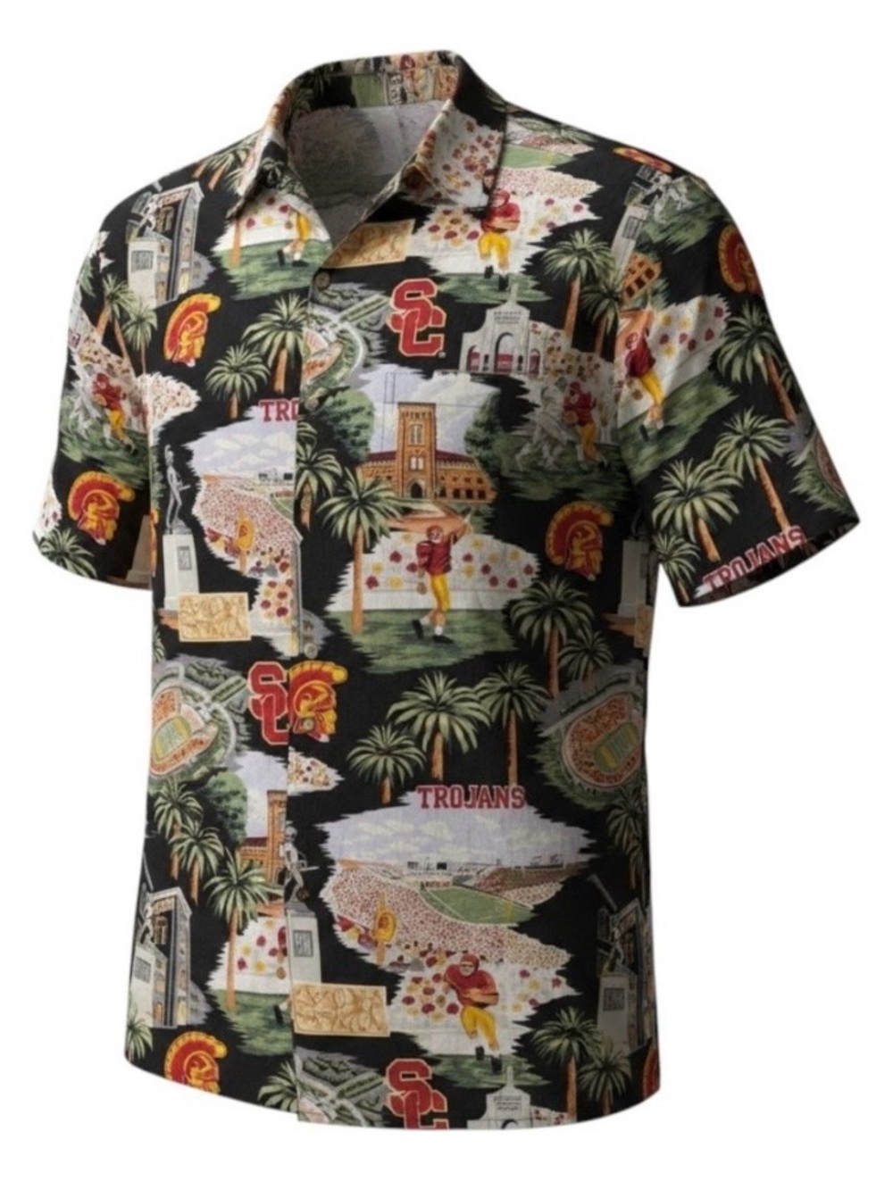 Rey Spooner SC Trojans Tropical button down Size XL Hawaiian